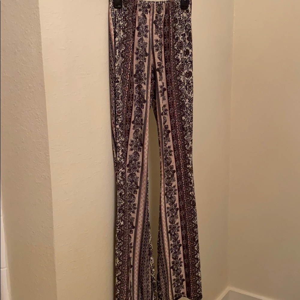 Women’s Pink/Black Boho Flare Pants